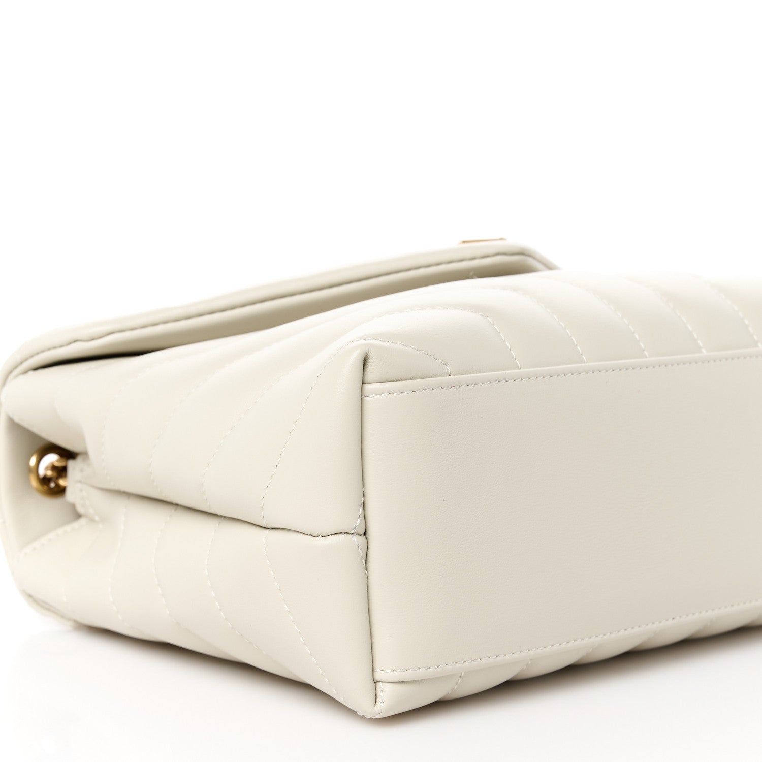 Saint Laurent Calfskin Y Quilted Monogram Small Loulou Chain Satchel Crema Soft 10 of 11