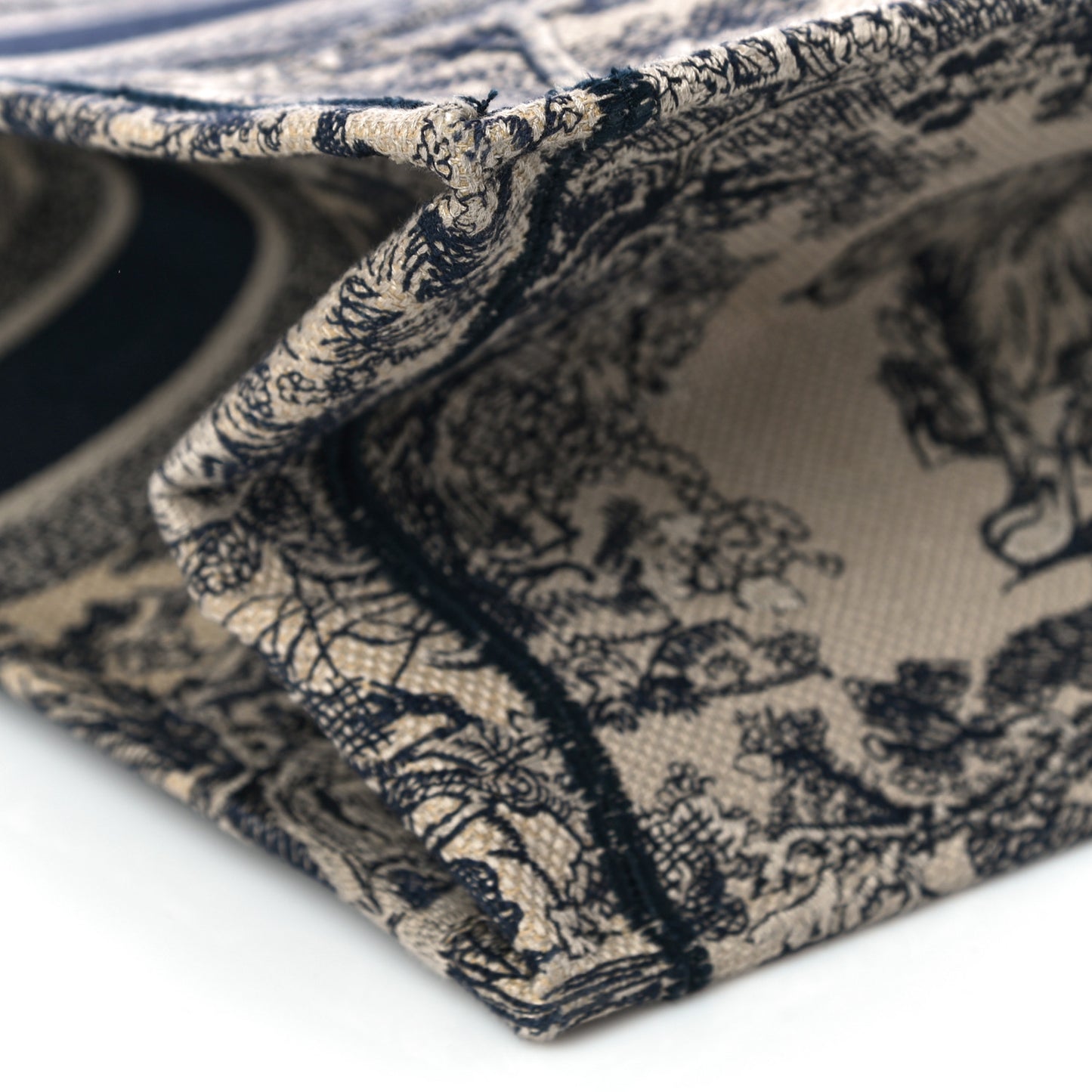 Canvas Embroidered Large Dioriviera Toile De Jouy Book Tote Black