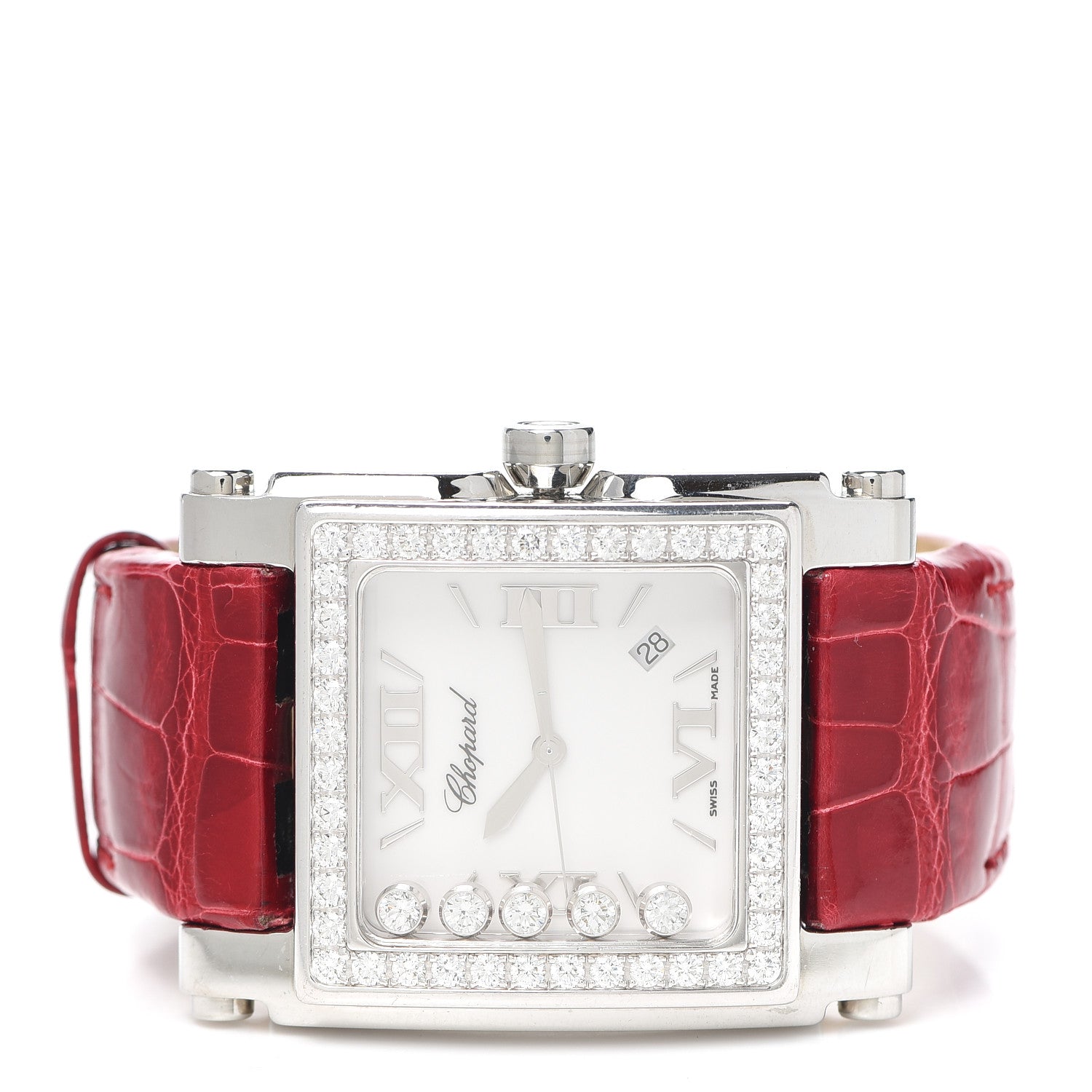 Chopard Stainless Steel Alligator Diamond Bezel 36mm Happy Diamonds Quartz Watch 2 of 6