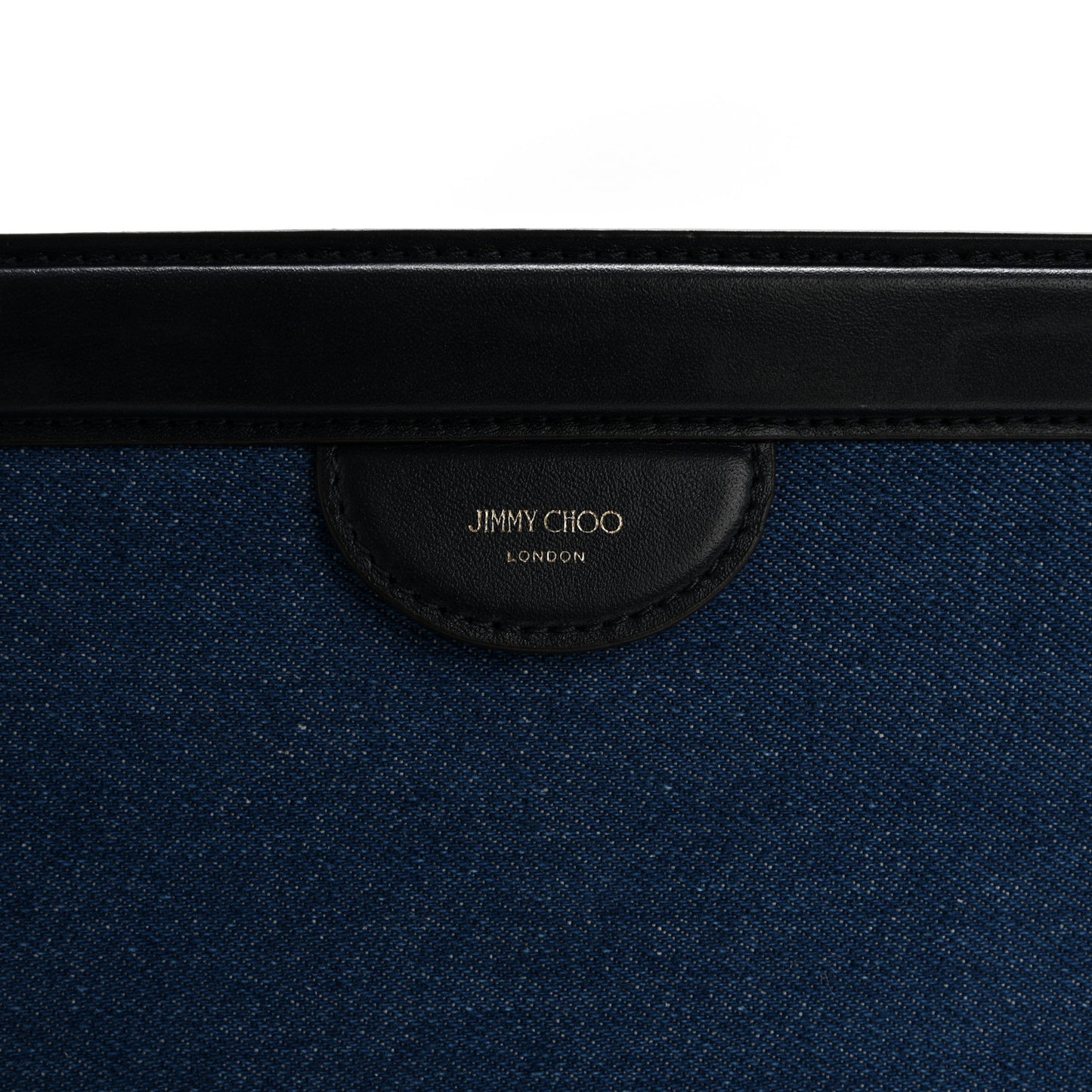 Denim Choo Pouch Clutch Blue
