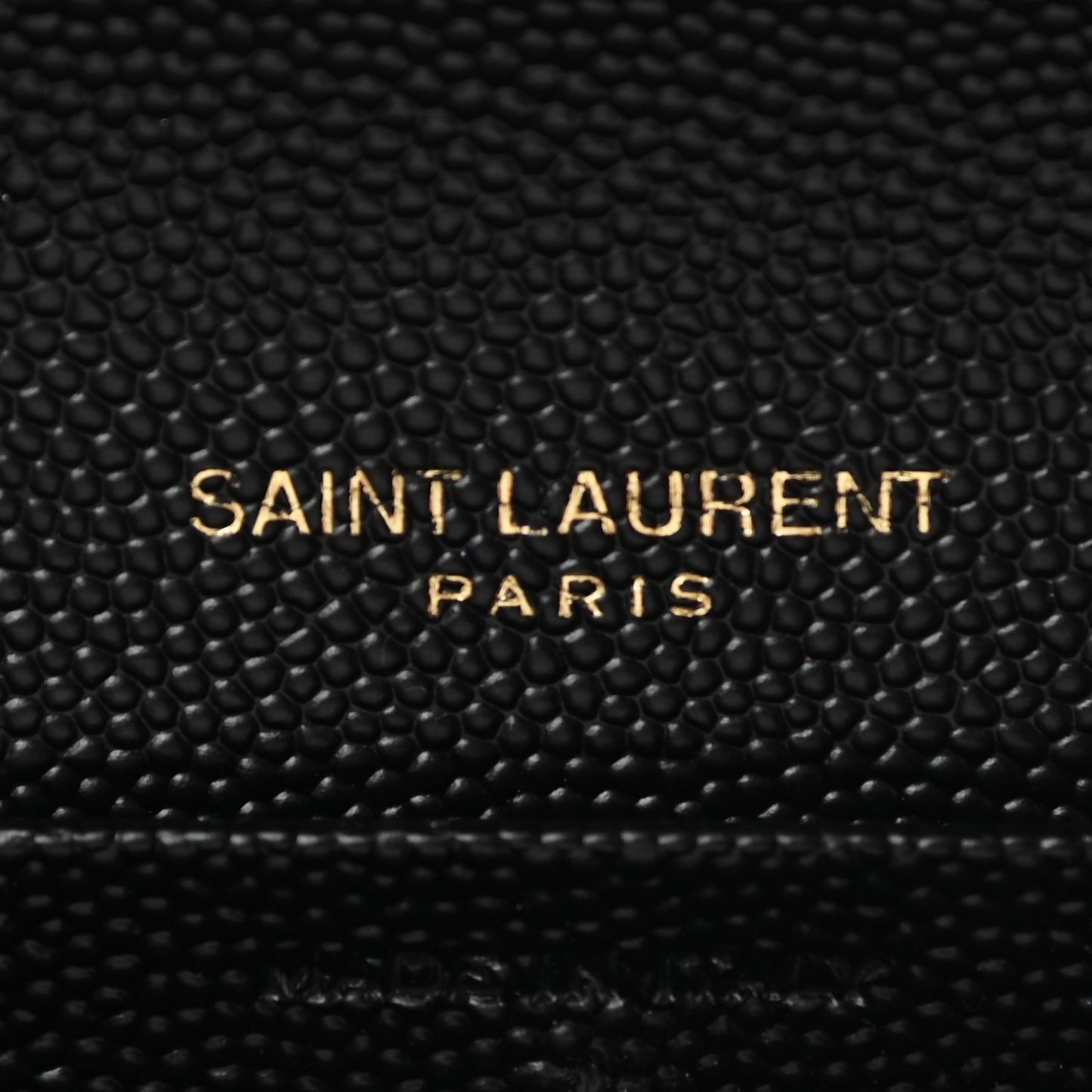 Grain De Poudre Matelasse Chevron Monogram Flap Wallet Black