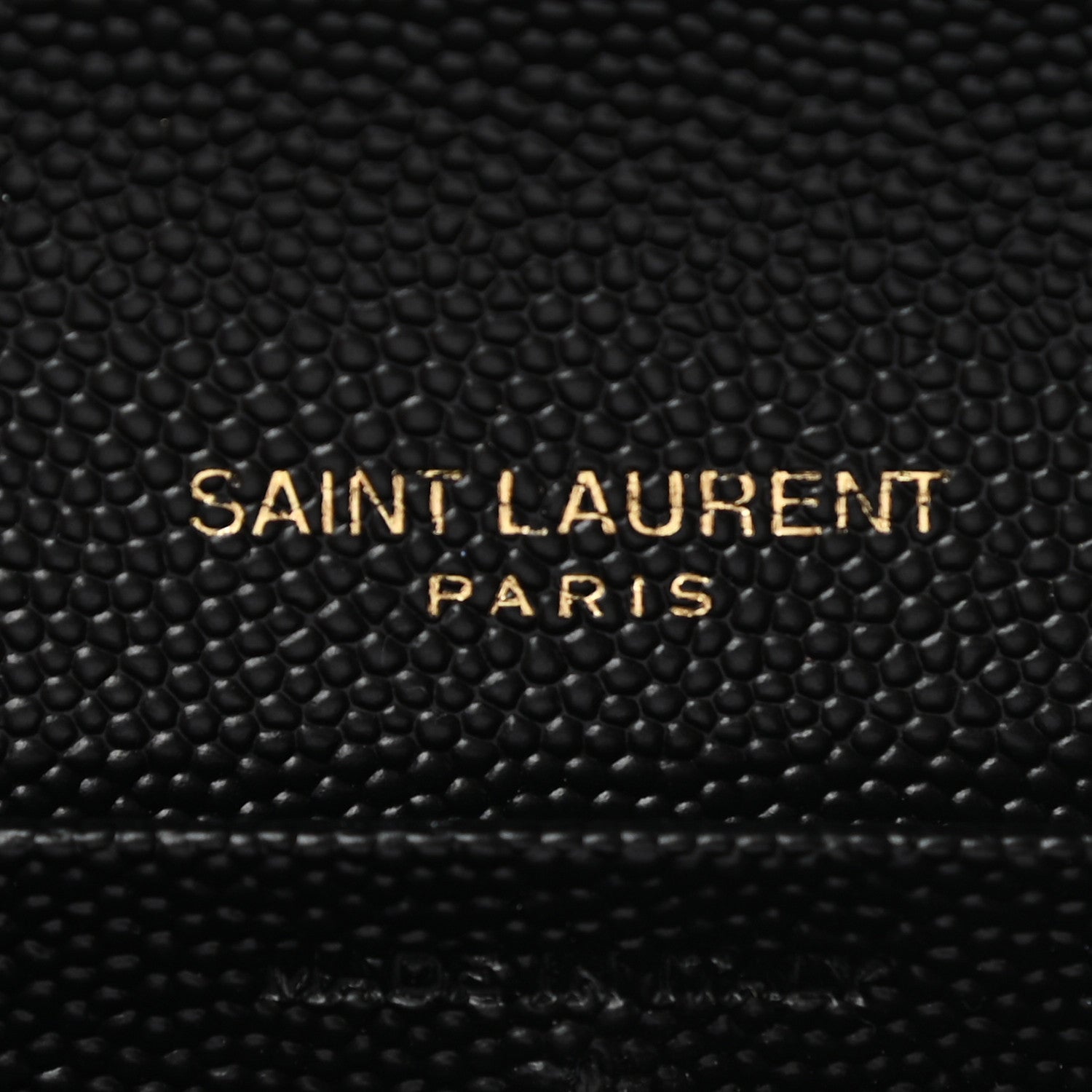 Saint Laurent Grain De Poudre Matelasse Chevron Monogram Flap Wallet Black 6 of 8