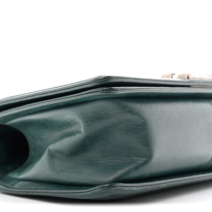 Chanel Calfskin Double Stitch Medium Boy Flap Green 8 of 11