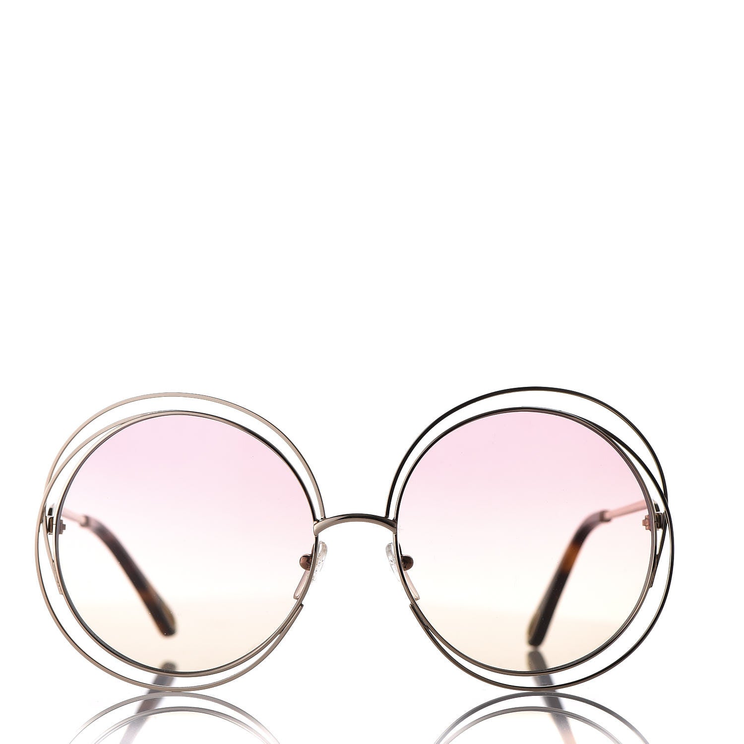 Chloe Oversized Round Carlina Oversized Round Sunglasses CE114S Gold 3 of 8