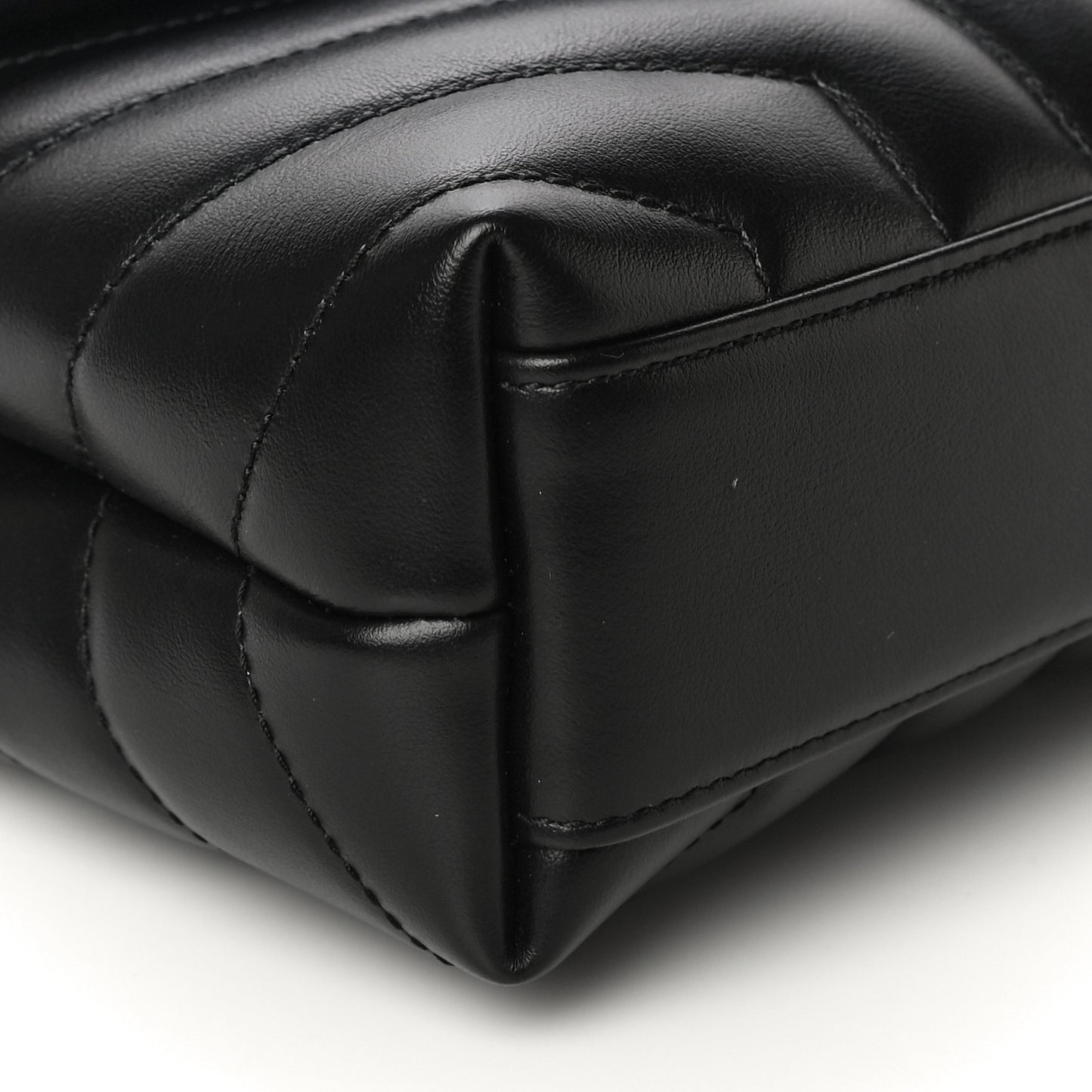 Calfskin Y Quilted Monogram Toy Loulou Crossbody Bag Black
