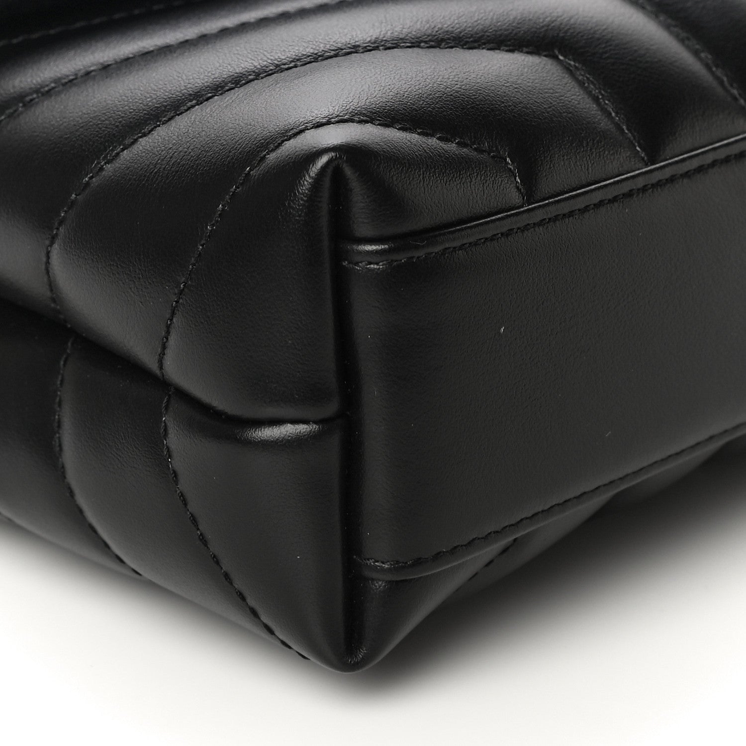 Saint Laurent Calfskin Y Quilted Monogram Toy Loulou Crossbody Bag Black 9 of 11