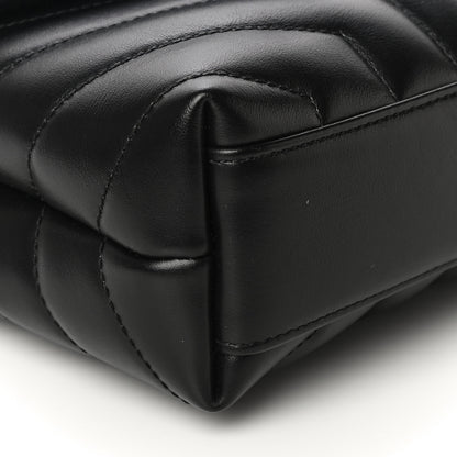 Saint Laurent Calfskin Y Quilted Monogram Toy Loulou Crossbody Bag Black 9 of 11