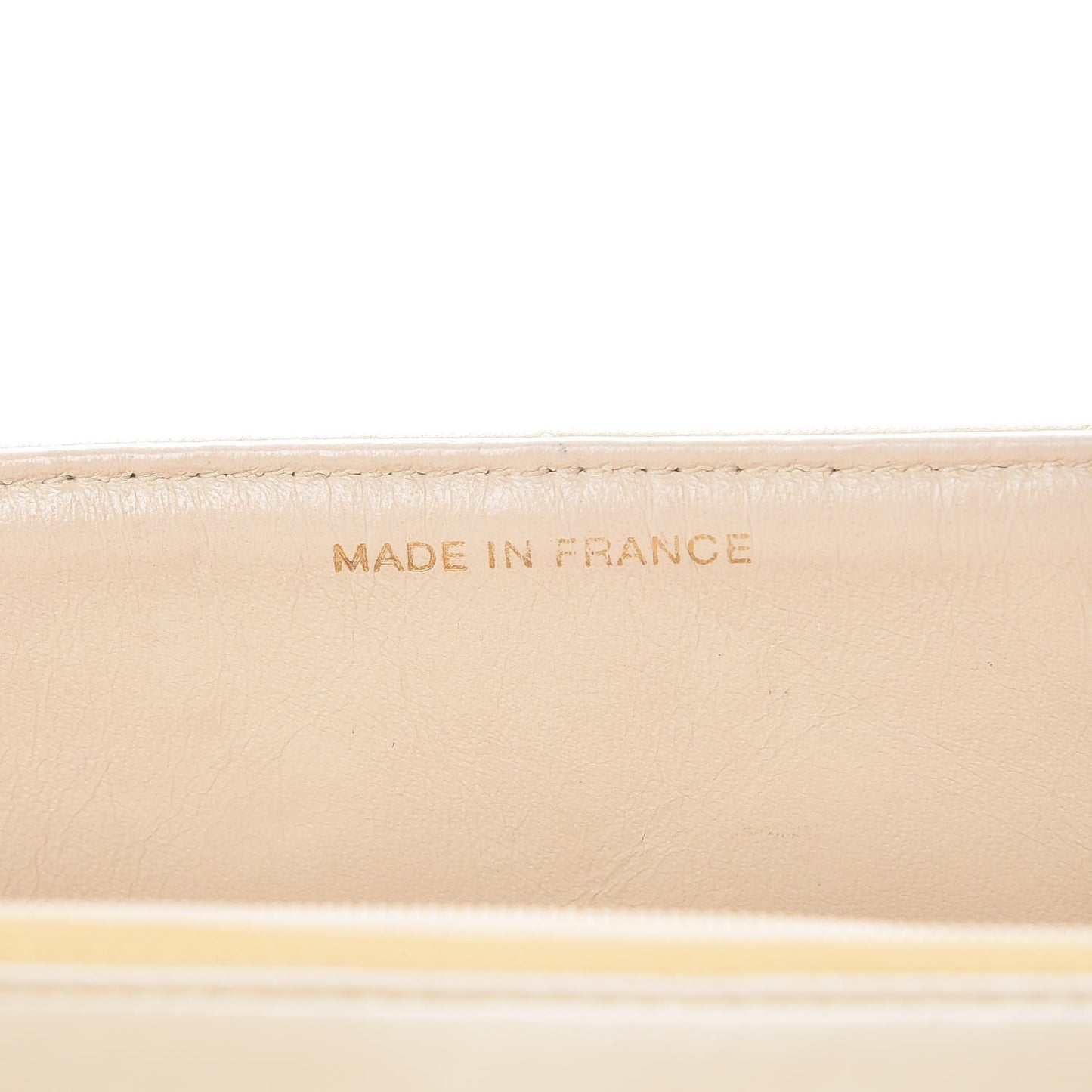 Lambskin Quilted Small Single Flap Beige
