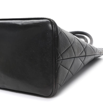 Chanel Lambskin Quilted Medallion Tote Black Black 11 of 12