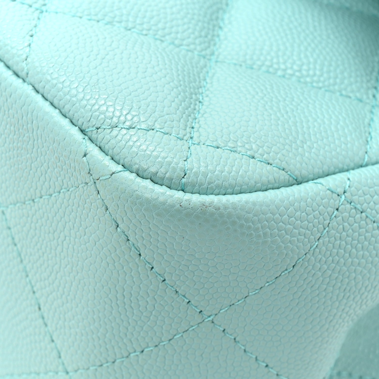 Chanel Caviar Quilted Jumbo Double Flap Light Blue 12 of 12