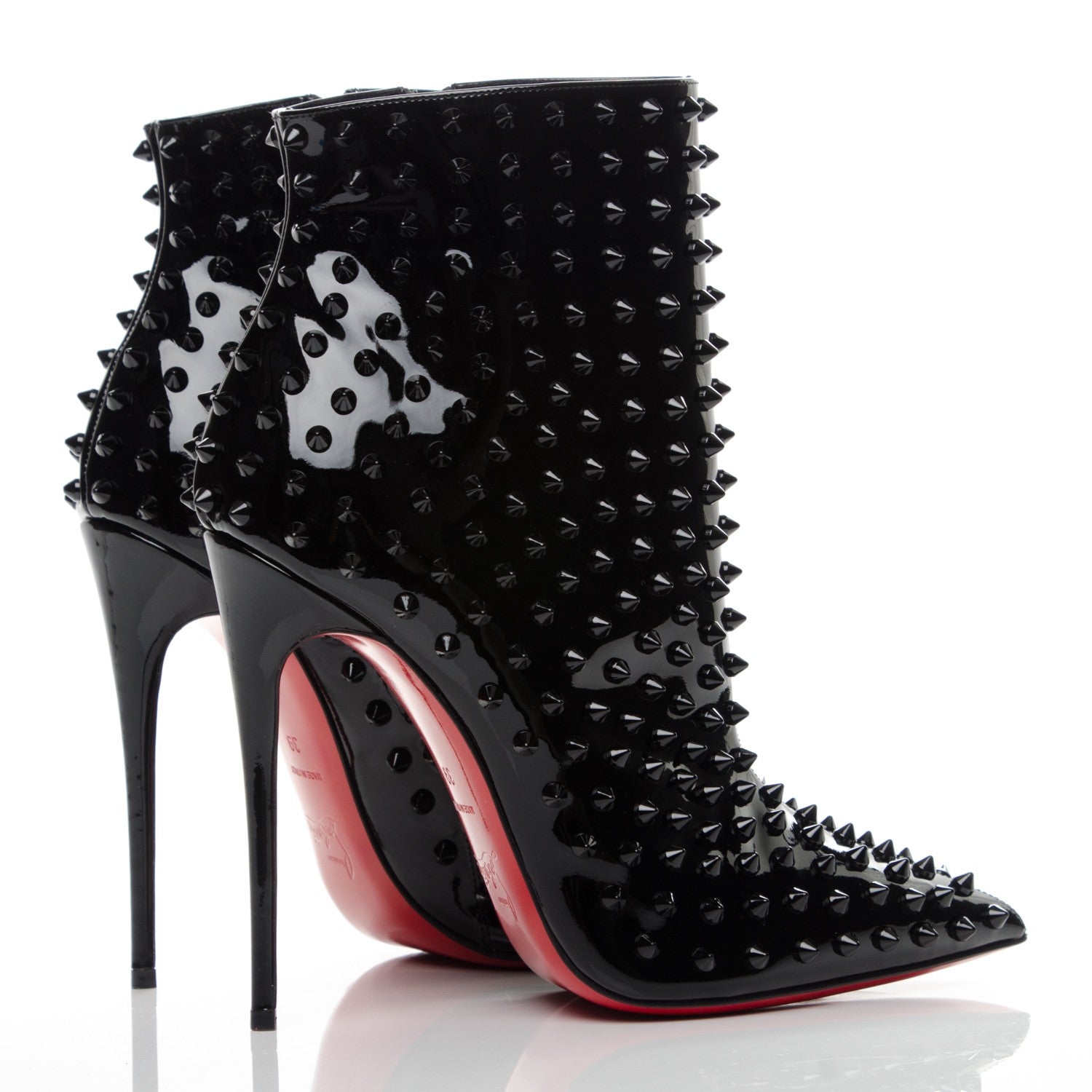 Christian Louboutin Patent Snakilta 120 Booties 39 Black 4 of 7