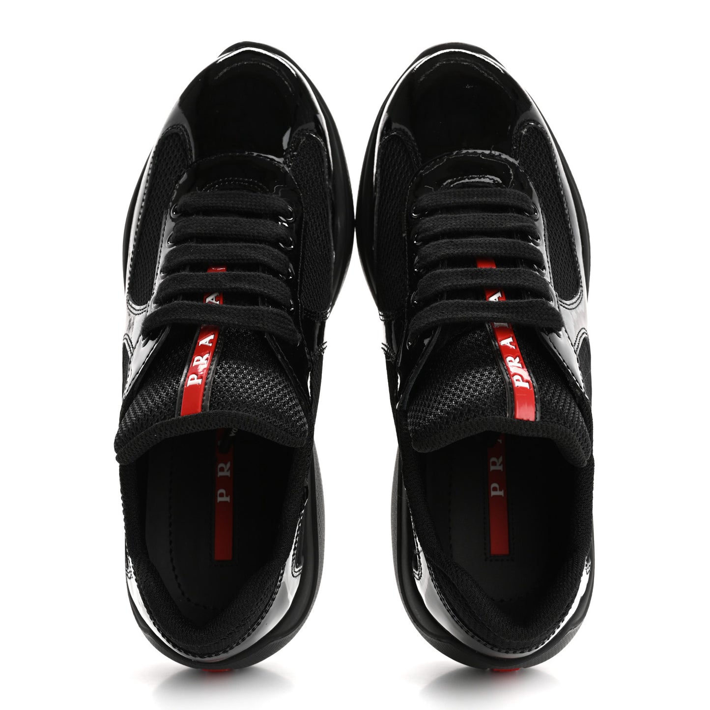 Patent America's Cup Patchwork Sneakers 36 Black