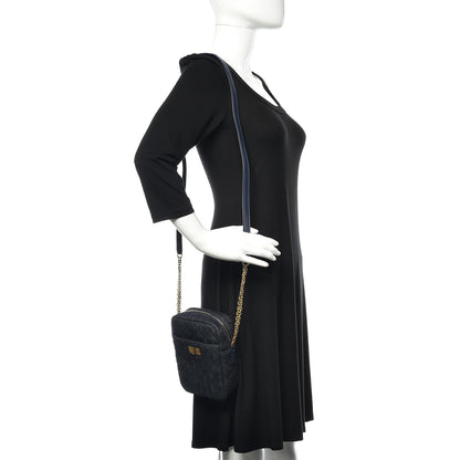 Chanel Washed Denim Quilted Reissue Camera Case Black 2 of 10