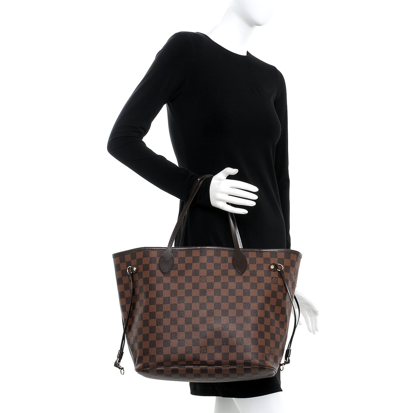 Damier Ebene Neo Neverfull MM Rose Ballerine