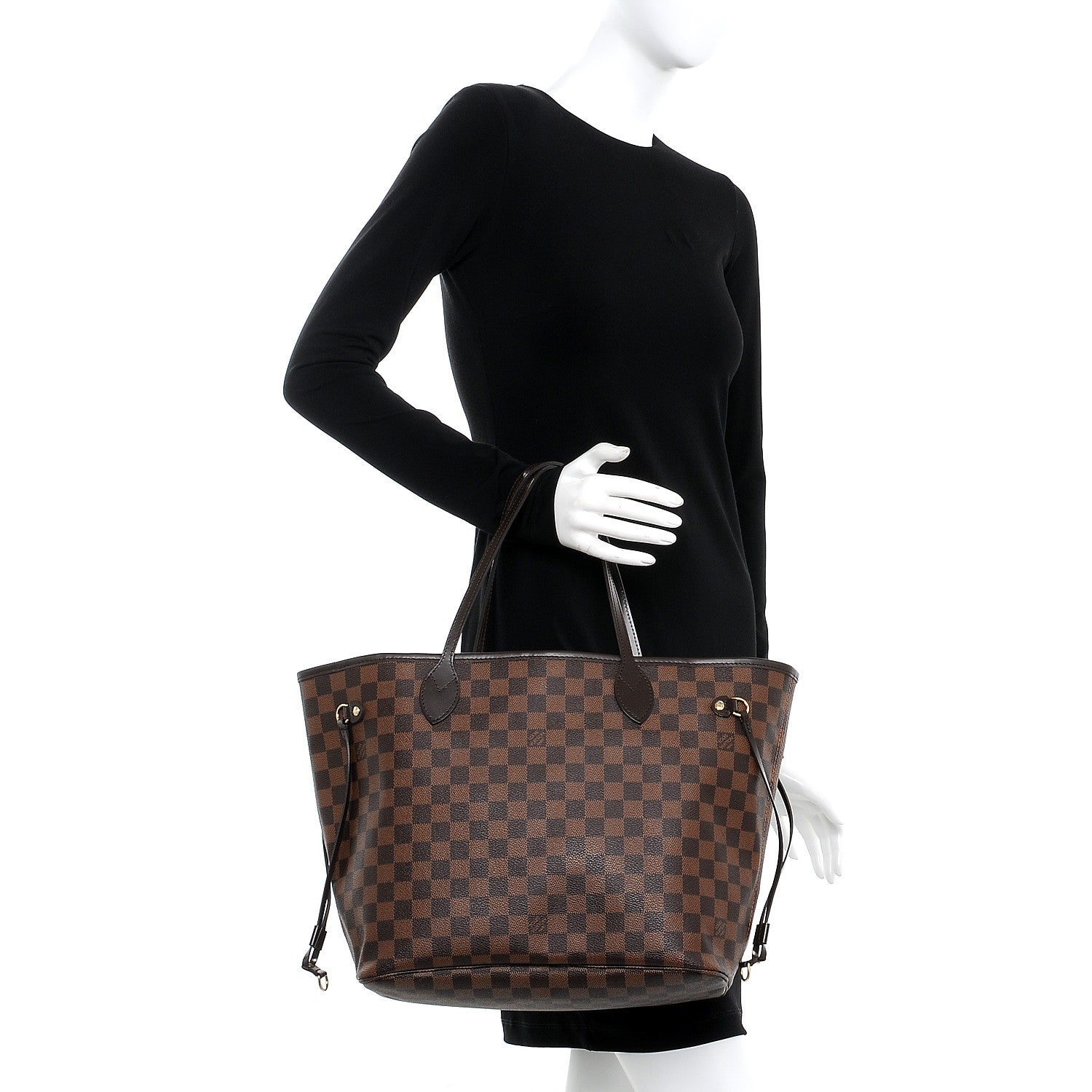 Louis Vuitton Damier Ebene Neo Neverfull MM Rose Ballerine 2 of 8