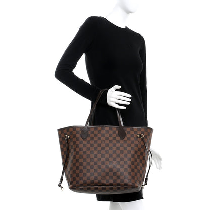Louis Vuitton Damier Ebene Neo Neverfull MM Rose Ballerine 2 of 8