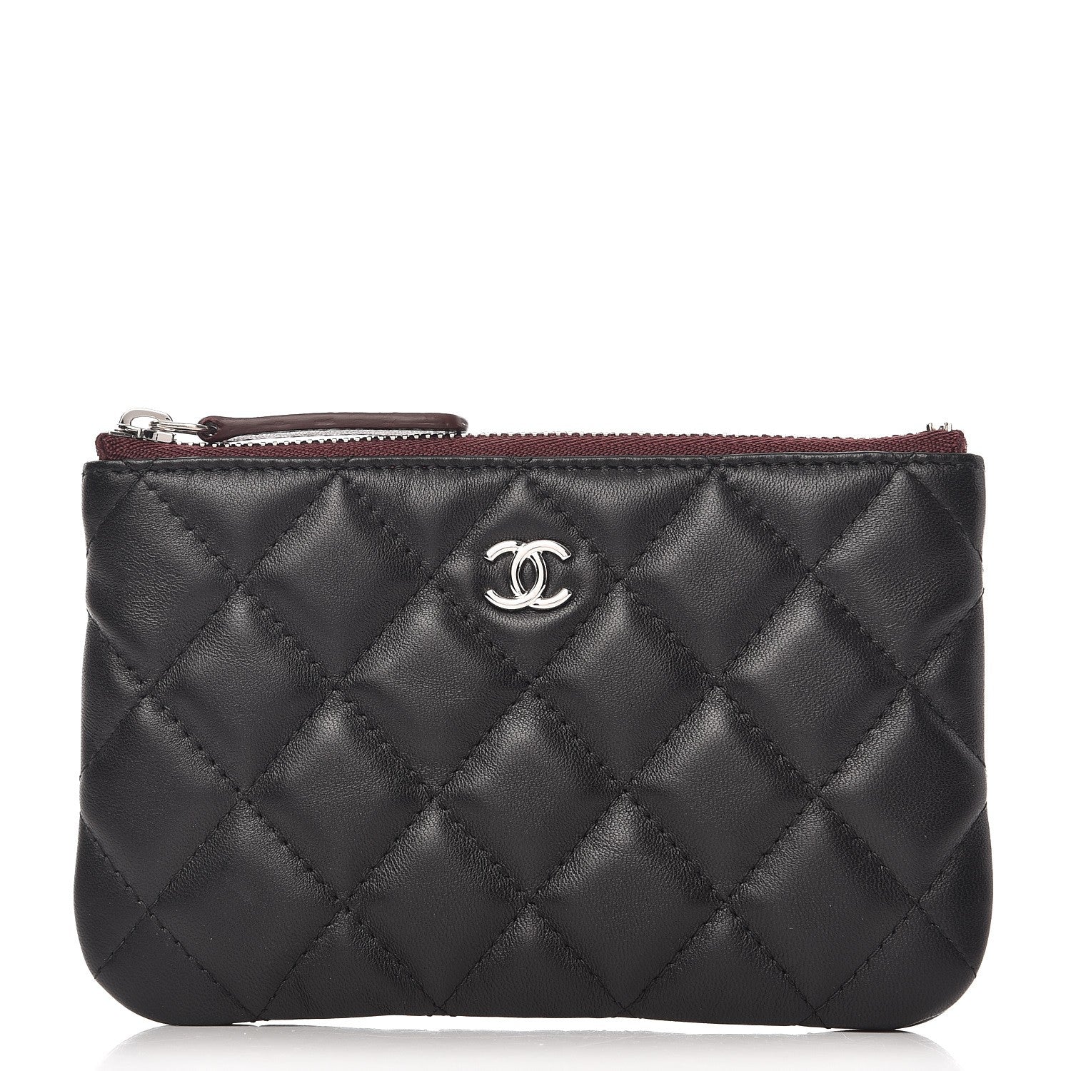 Chanel Lambskin Quilted Small Cosmetic Case Black 1 of 8