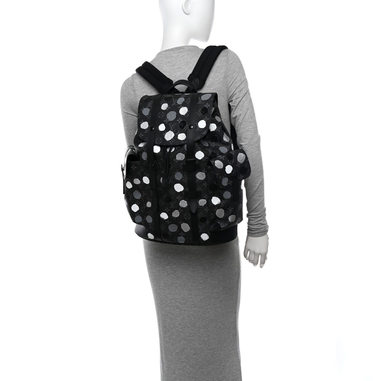 Louis Vuitton LV X YK Monogram Eclipse Dots Christopher MM Backpack Black 2 of 9