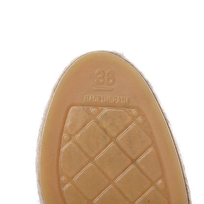 Chanel Linen CC Espadrilles 36 Beige Black 9 of 11