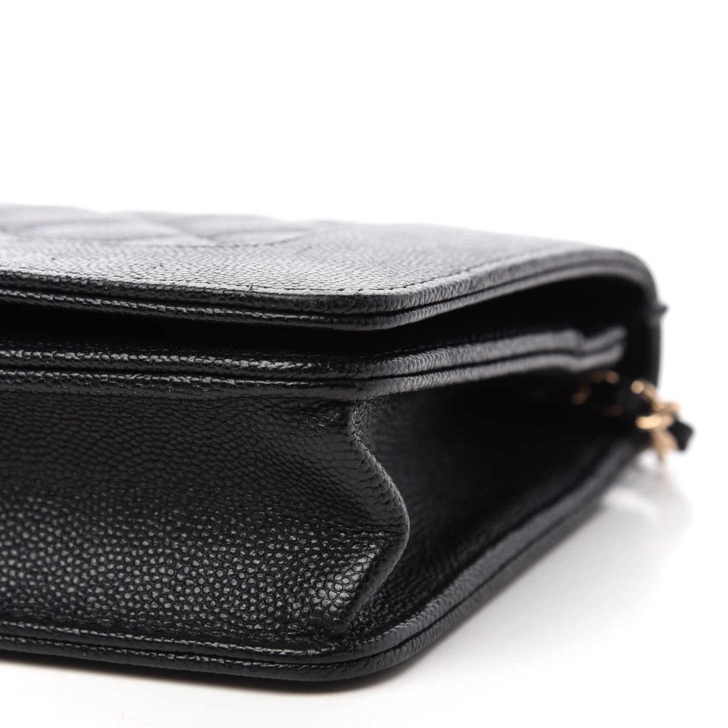 Caviar Quilted Vintage Mademoiselle Wallet On Chain WOC Black