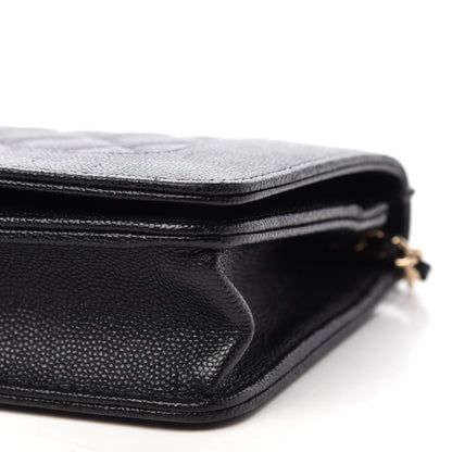 Chanel Caviar Quilted Vintage Mademoiselle Wallet On Chain WOC Black 7 of 12