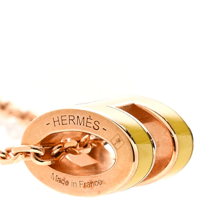 Hermes Lacquered Gold Mini Pop H Pendant Necklace Mimosa 5 of 6