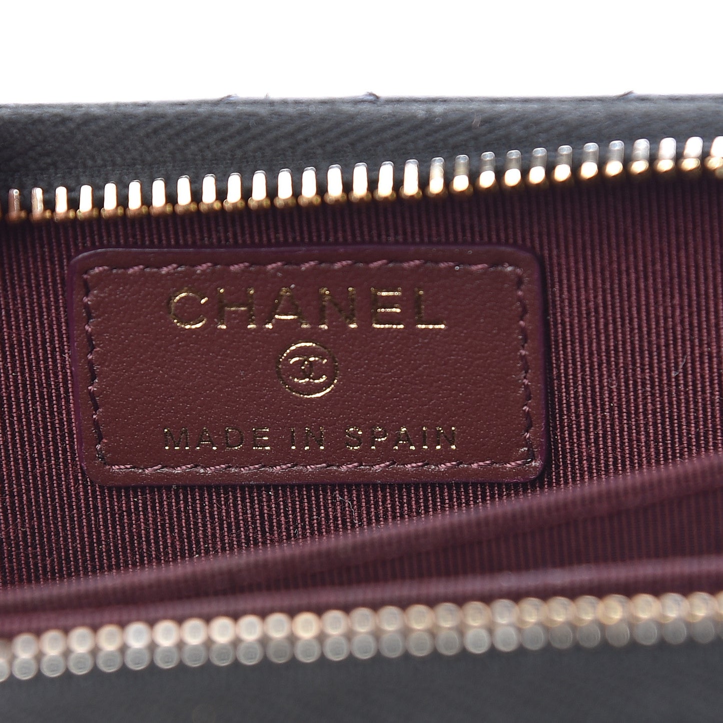 Caviar Quilted Zip Coin Purse Black