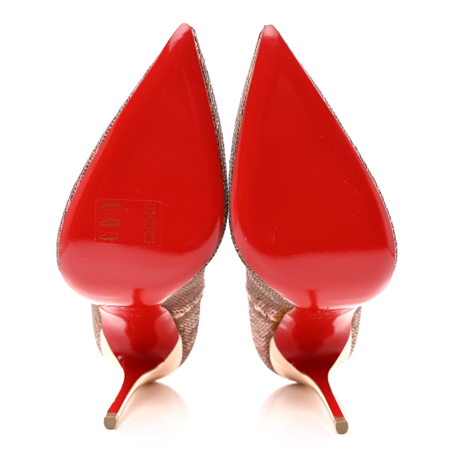Christian Louboutin Paillettes Sirene Nappa Laminated Specchio So Kate 120 Pumps 35.5 Nude 5 of 8