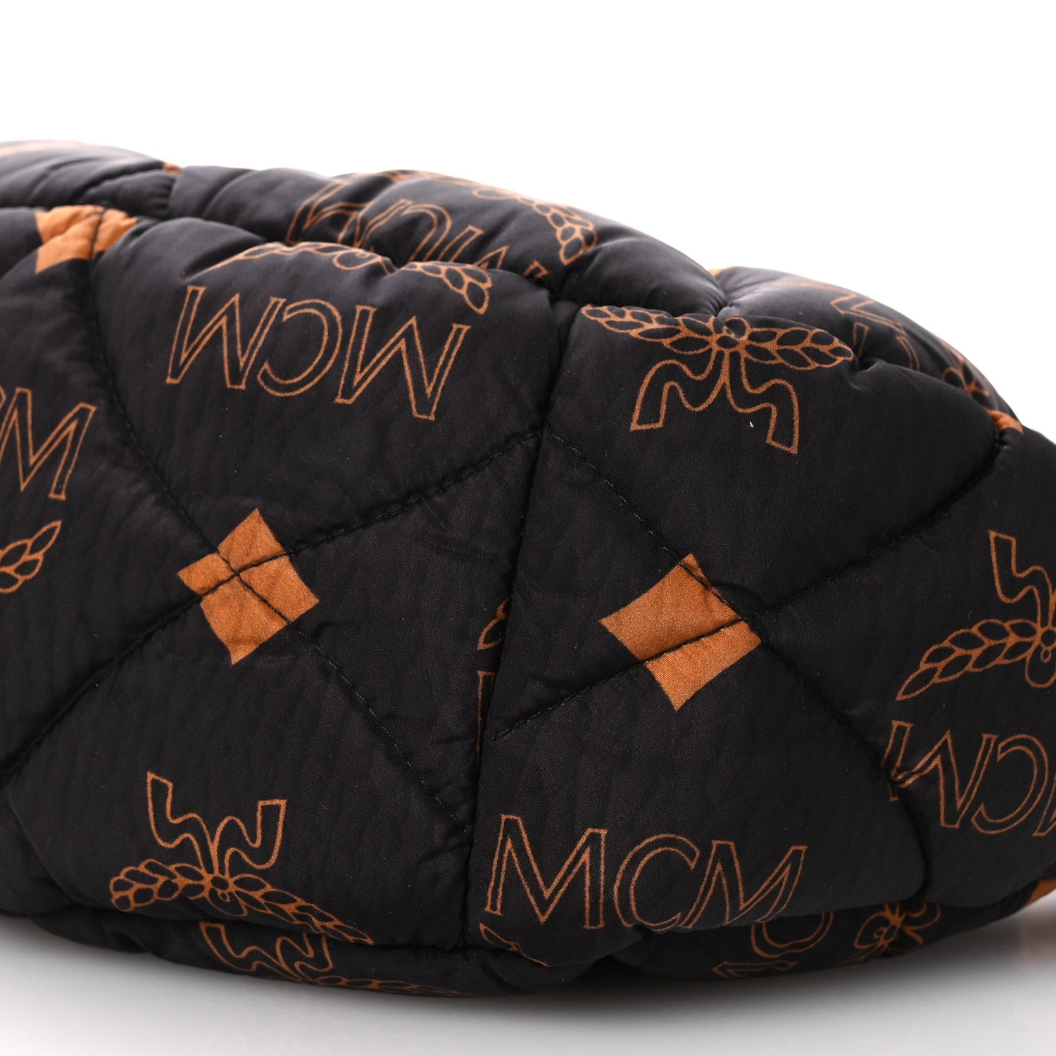 MCM Maxi Visetos Nylon Quilted Mini Aren Hobo Black 10 of 12
