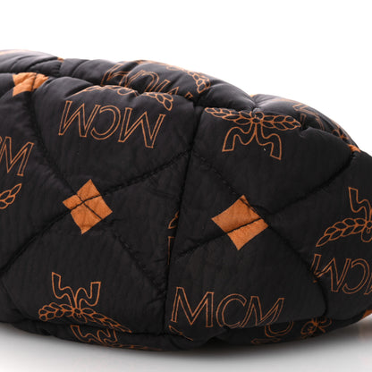 MCM Maxi Visetos Nylon Quilted Mini Aren Hobo Black 10 of 12