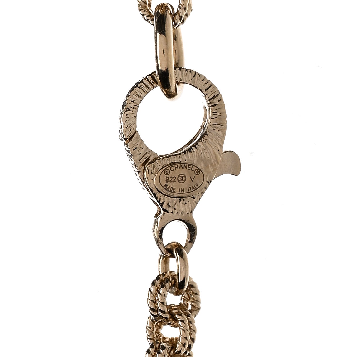 Chanel Pearl CC Necklace Light Gold 4 of 4