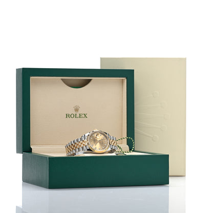Rolex Stainless Steel 18K Yellow Gold Diamond 36mm Oyster Perpetual Datejust Watch Champagne 126233 5 of 5