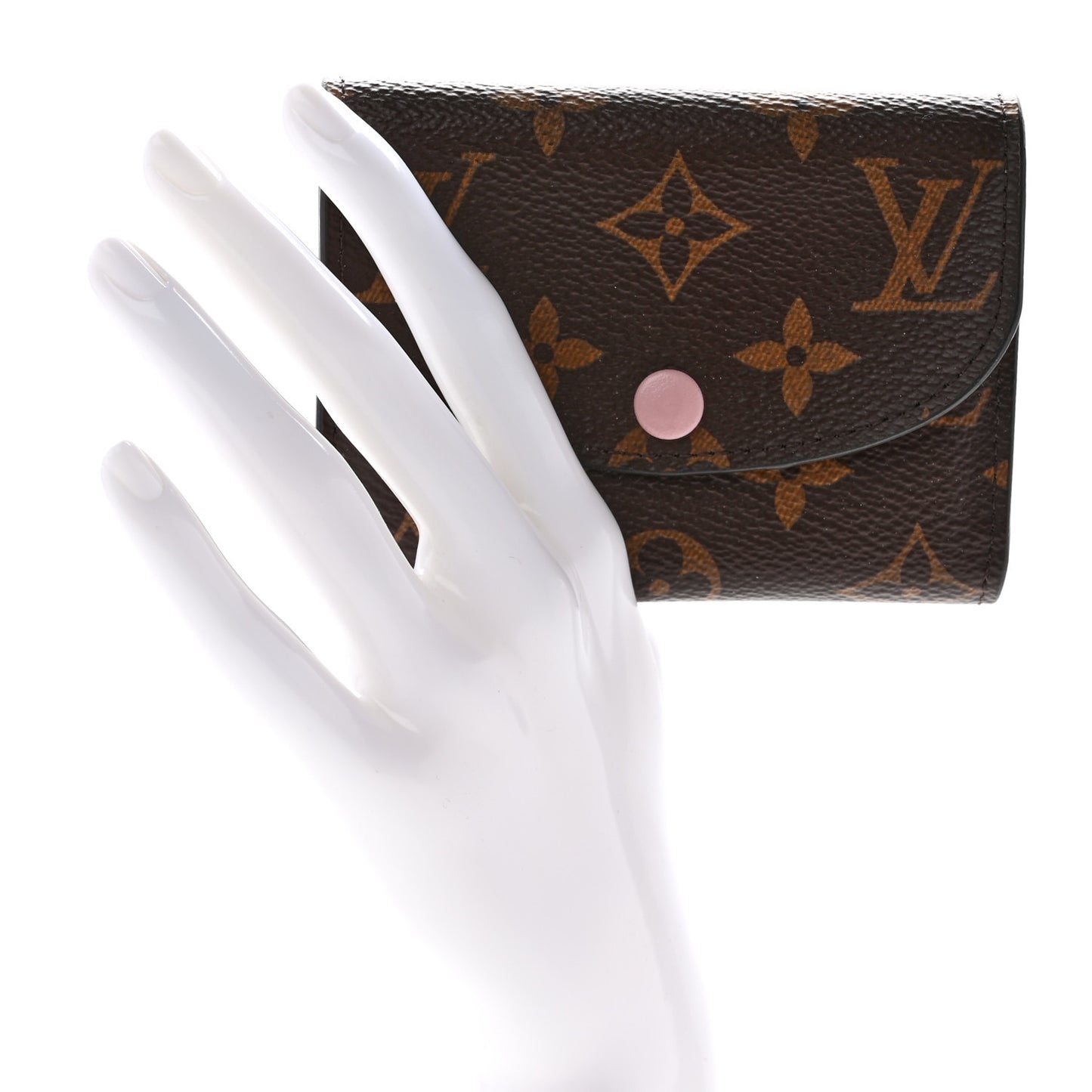 Damier Ebene Rosalie Coin Purse Rose Ballerine