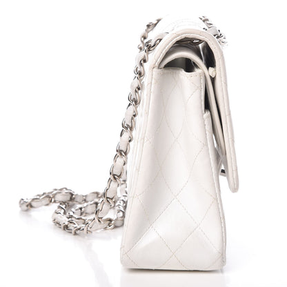 Chanel Lambskin Quilted Medium Double Flap White 12 of 16