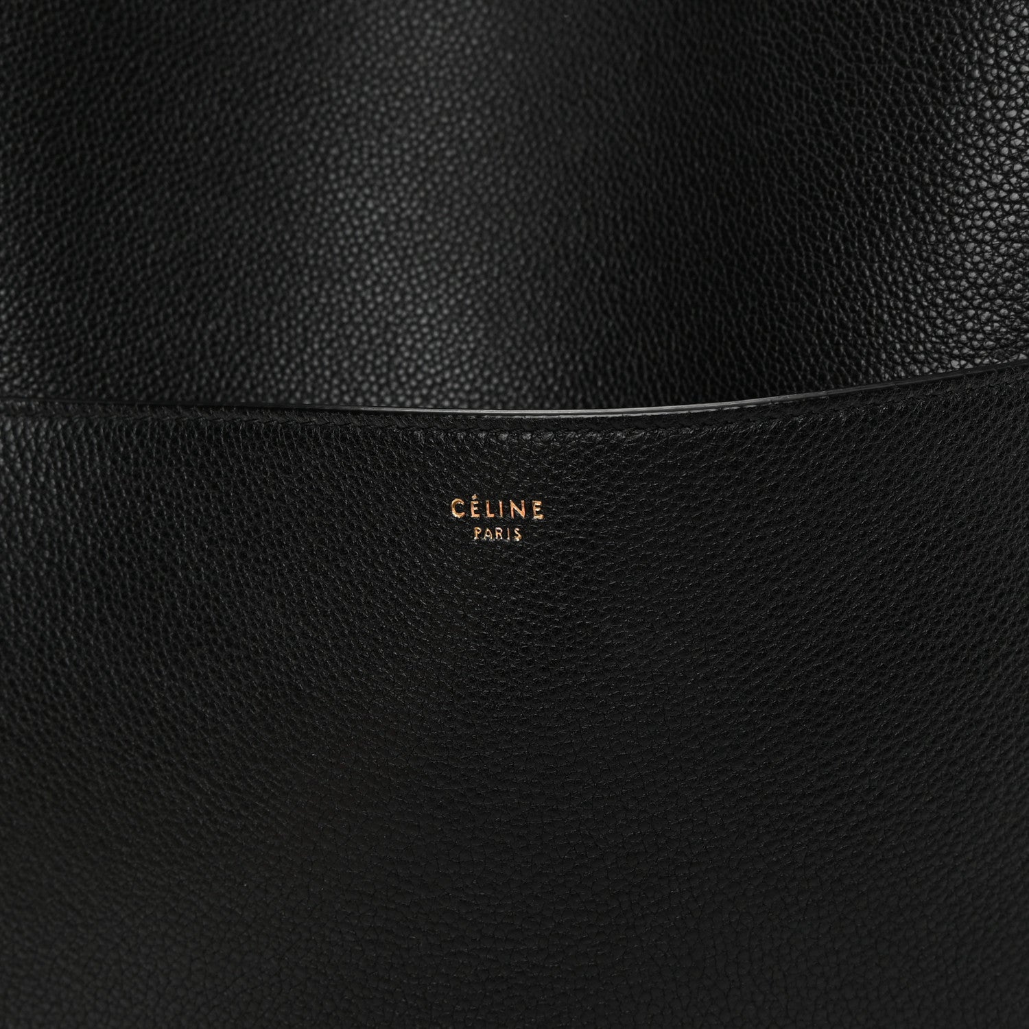 Celine Soft Grained Calfskin Sangle Bucket Bag Black 6 of 13