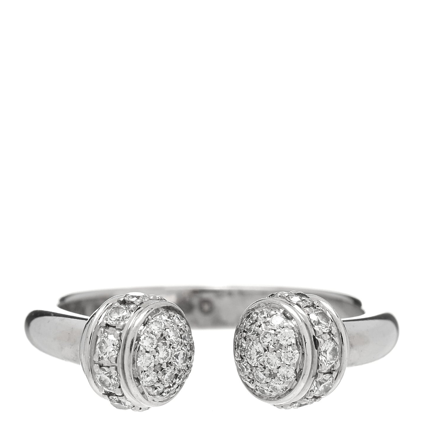 18K White Gold Diamond Possession Open Ring 50 5.5