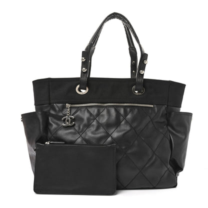 Chanel Coated Canvas Large Paris Biarritz Tote Black 3 of 11