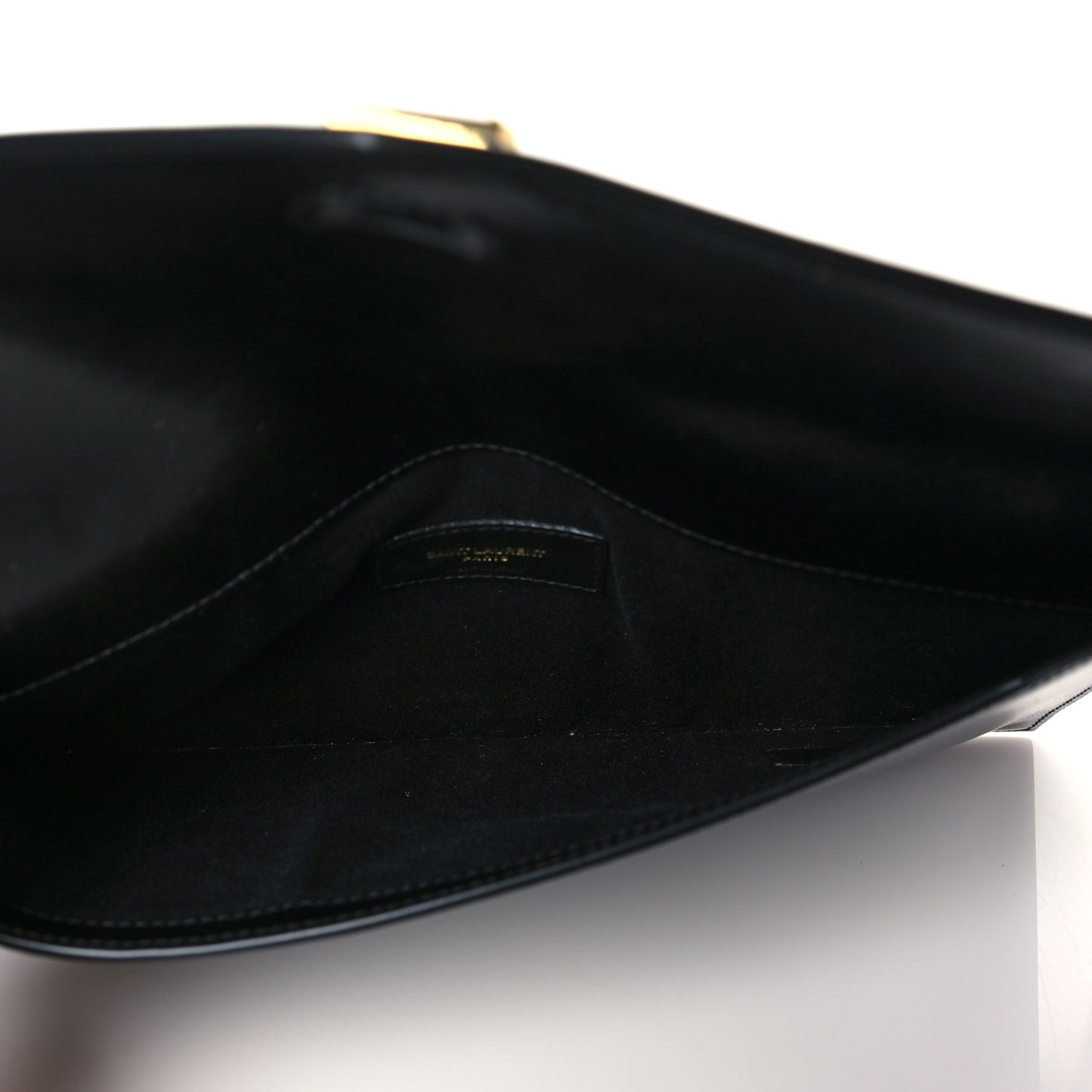 Smooth Shiny Calfskin Monogram Uptown Pouch Black