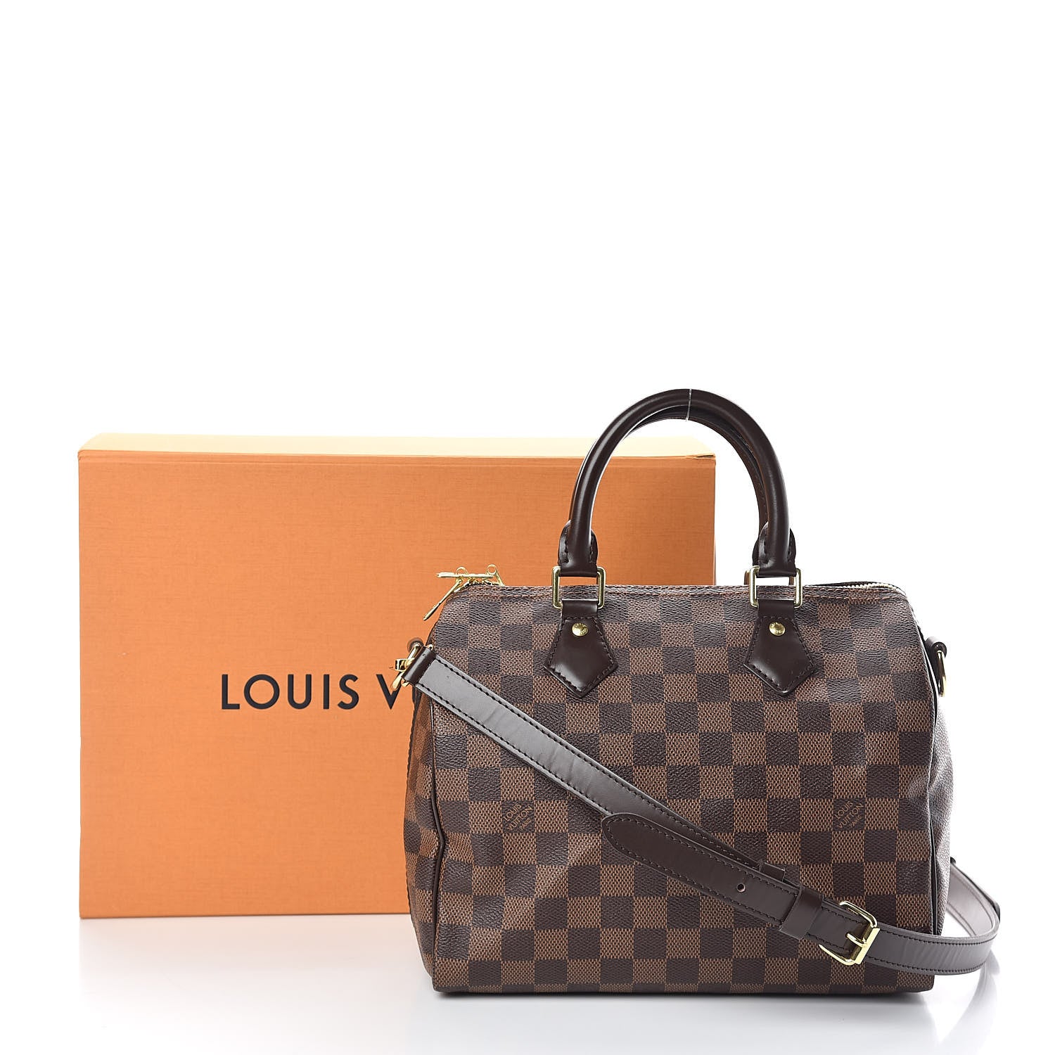 Louis Vuitton Damier Ebene Speedy Bandouliere 25 11 of 11