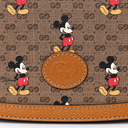 Gucci X DISNEY Mini Vintage GG Supreme Monogram Mickey Mouse Small Flap Messenger Bag Beige Vintage Sun Oil 9 of 11