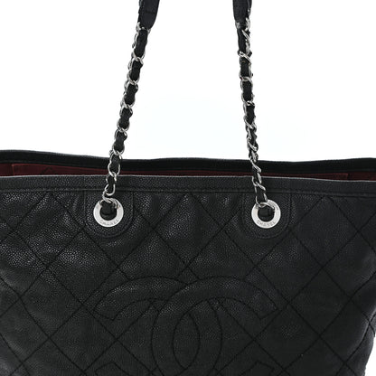 Chanel Grained Calfskin Quilted Small Daily Shopping Tote Black 7 of 11
