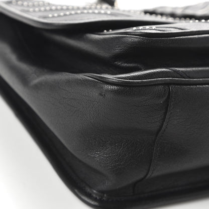 Saint Laurent Calfskin Matelasse Monogram Microstud Medium Niki Chain Satchel Black 8 of 10