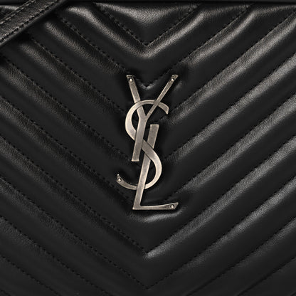 Saint Laurent Calfskin Matelasse Monogram Lou Camera Bag Black 8 of 10