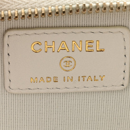Chanel Caviar Quilted Zipped Key Holder Case White 6 of 11