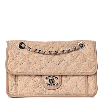 Chanel Caviar Quilted Medium French Riviera Flap Beige 1 of 15