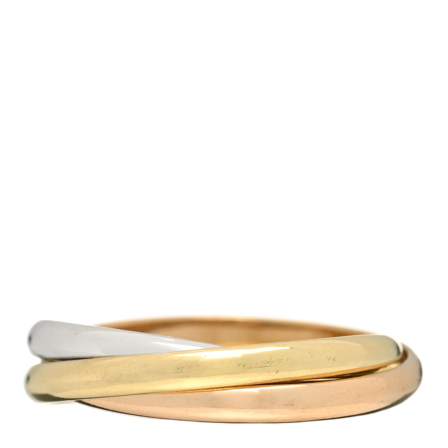 18K Pink Yellow White Gold Extra Small Les Must De Cartier Trinity Ring 52 6