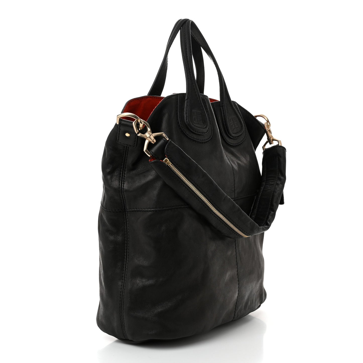Lambskin Nightingale North South Tote Black
