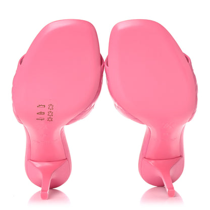 Louis Vuitton Lambskin Embossed Monogram Revival 95mm Mules 39 Rose Pop 5 of 8