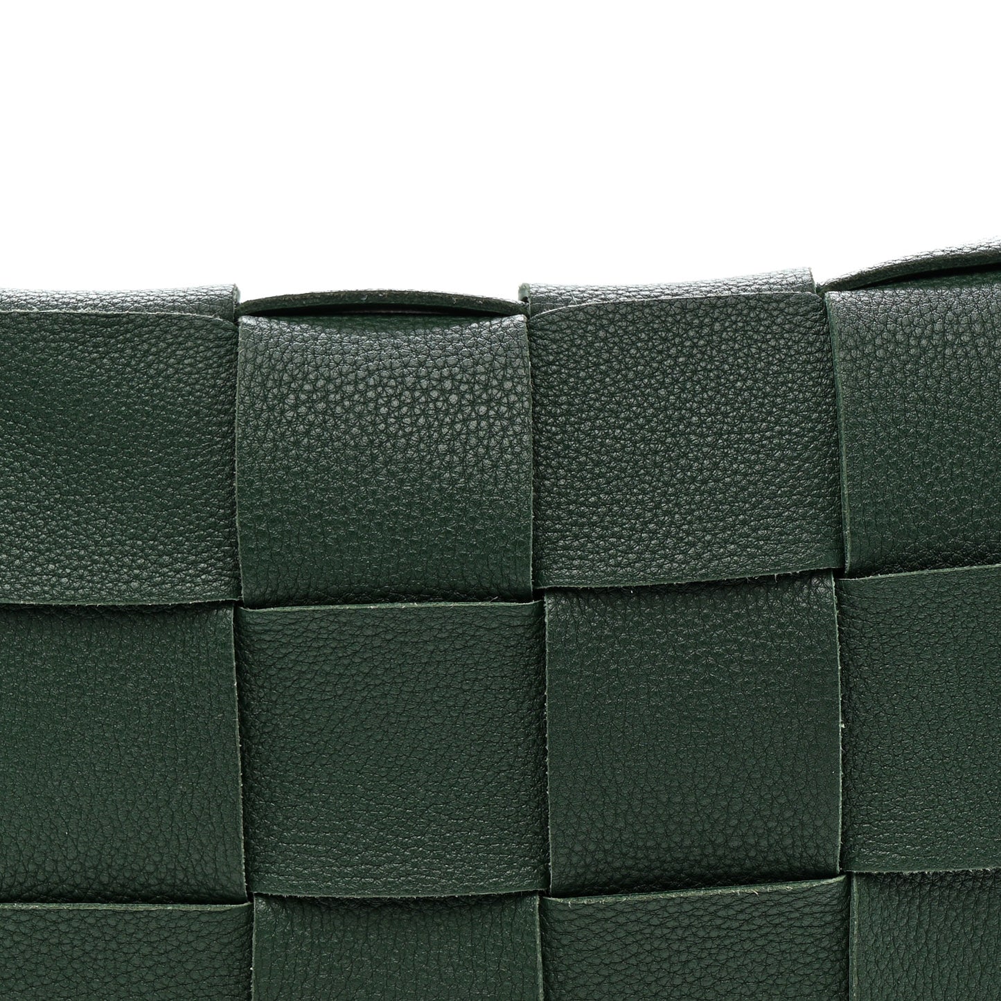 Grained Calfskin Maxi Intrecciato Cassette Crossbody Bag Raintree Green