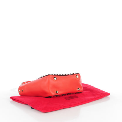 Valentino Garavani Vitello Mini Rockstud Tote Deep Coral 4 of 7
